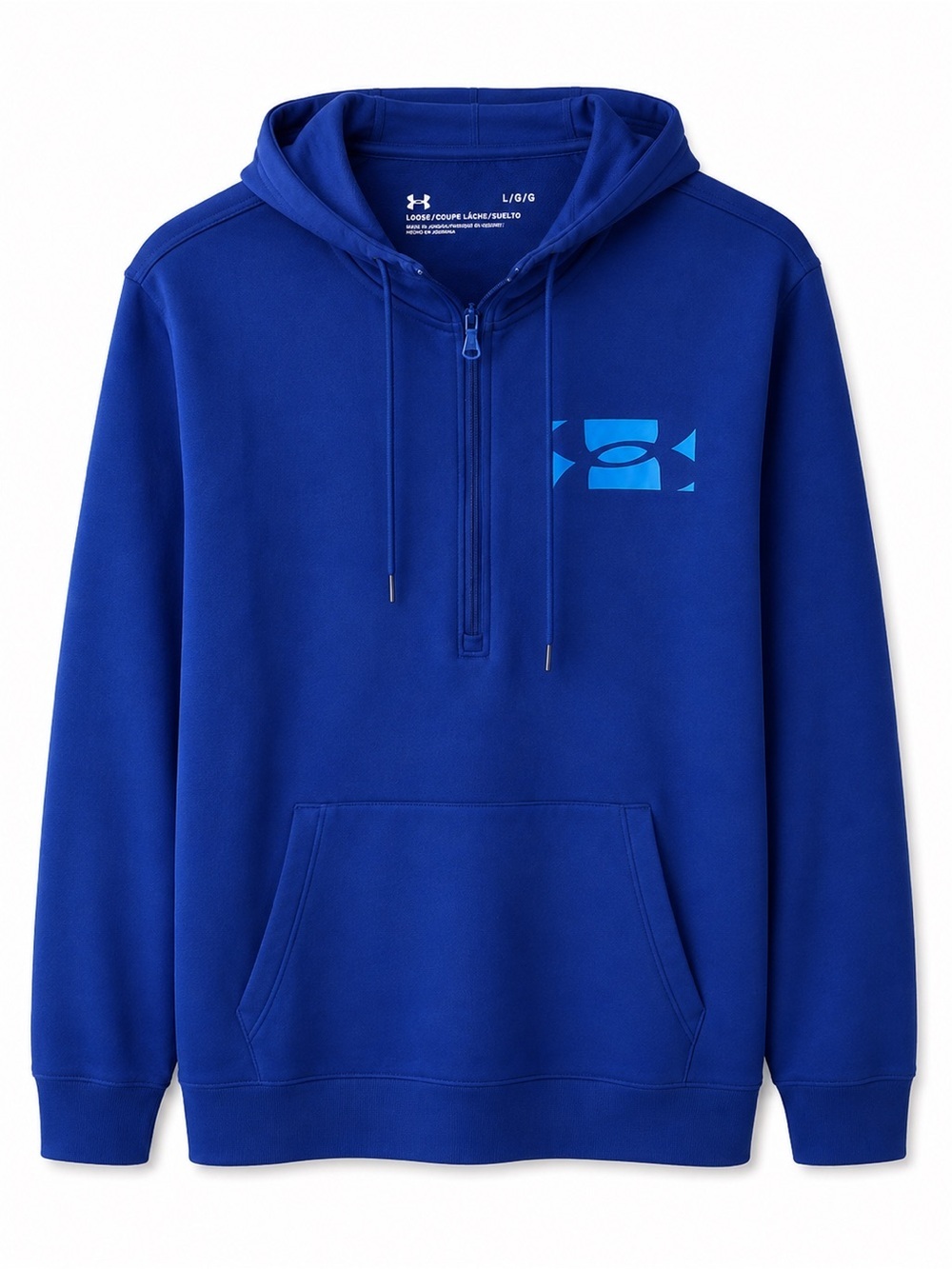 Under Armour Men’s  Blue Quarter Zip Hoodie-Size large